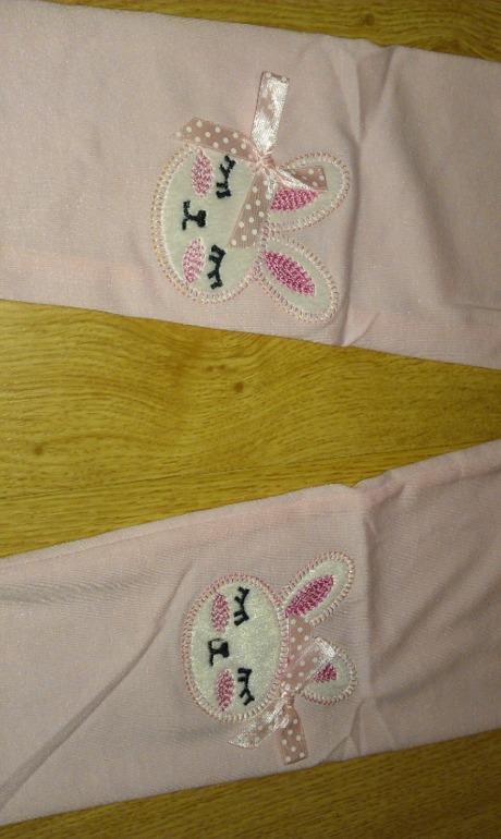 Детские лосинки с зайками. Нам очень понравились! )