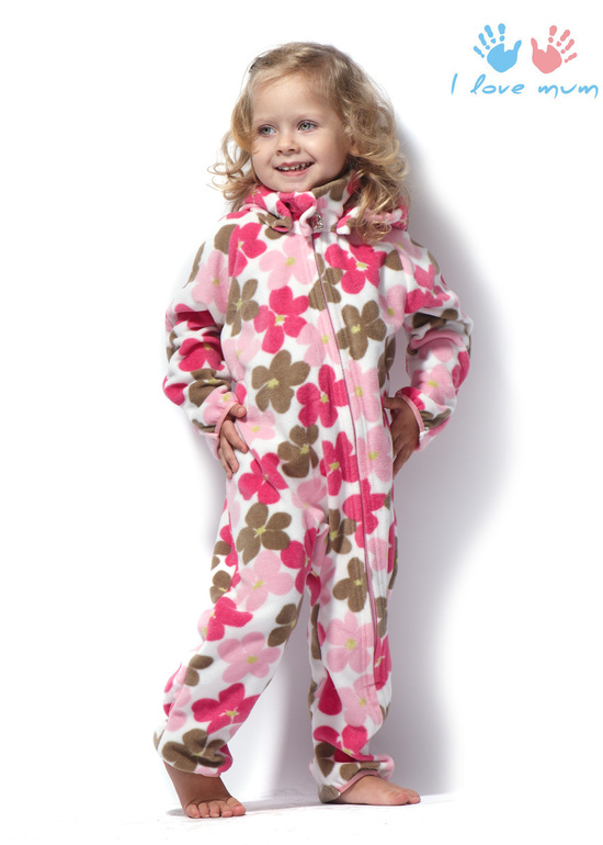 Флисовый комбинезон Ай лав мам