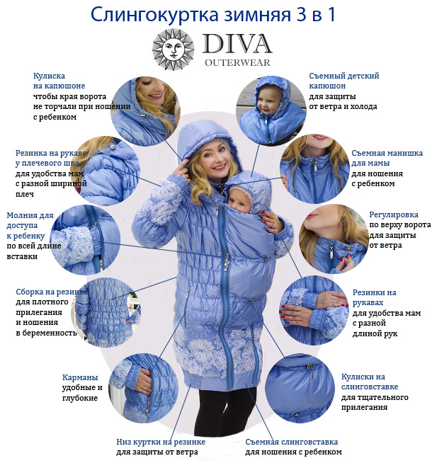 Слингокуртка зимняя Diva Outerwear Celeste