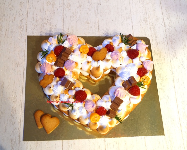 Торт из медовых коржей сердце рецепт с фото пошагово