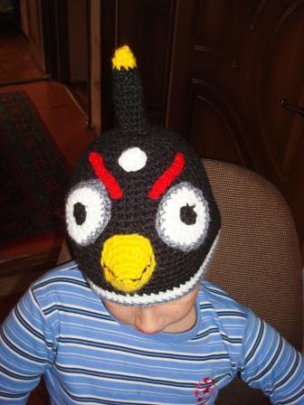 Шапка "Angry Birds (Злые птички)" Бомби (Bomb)