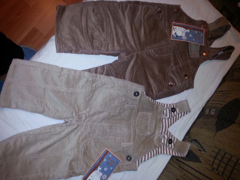 Комбинезончики вельветовые на рост 80