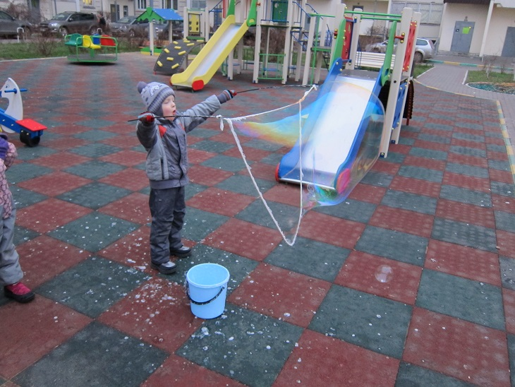 Шоу мыльных пузырей