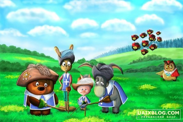 Герои мультфильмов в необычных ролях