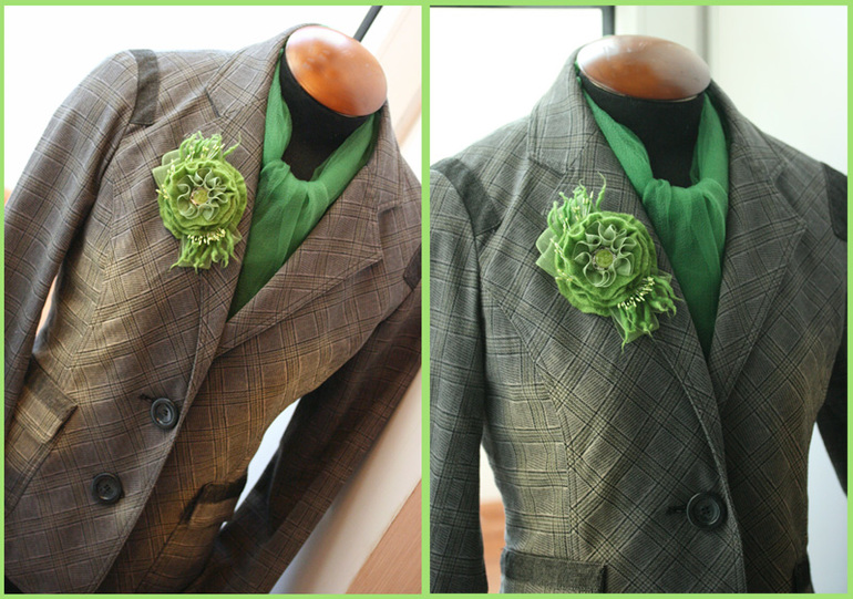 Брошь "Alter office" в стиле альтер-скрап