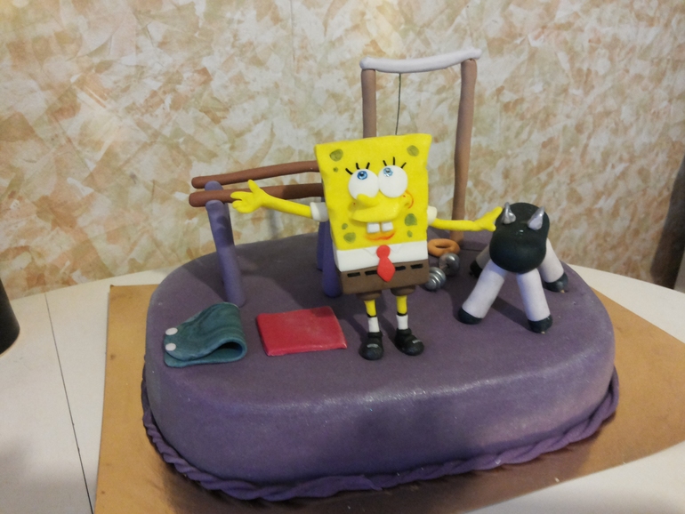 спанч боб в спортзале))