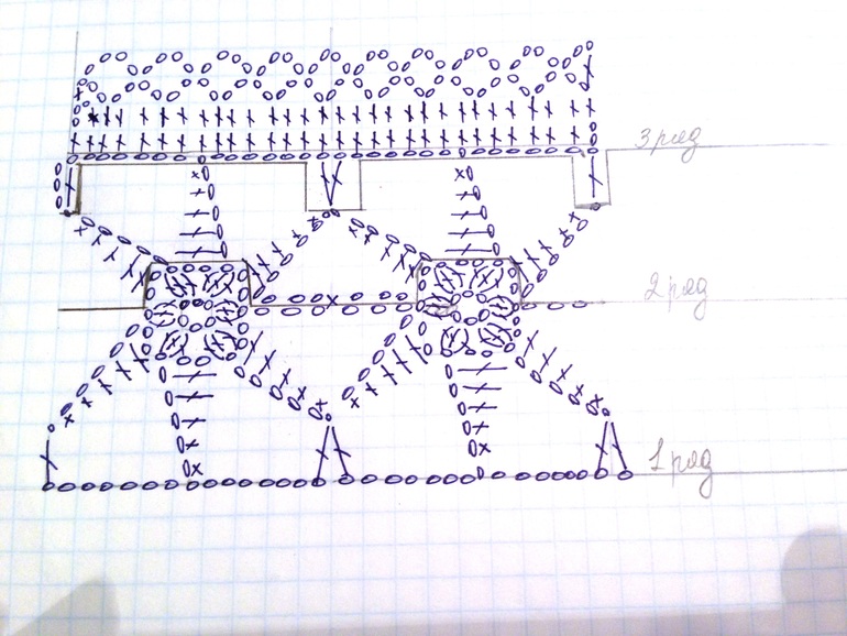 Длинный жилет из квадратных мотивов