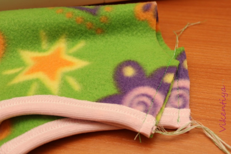 МК по пошиву простой жилетки из флиса.