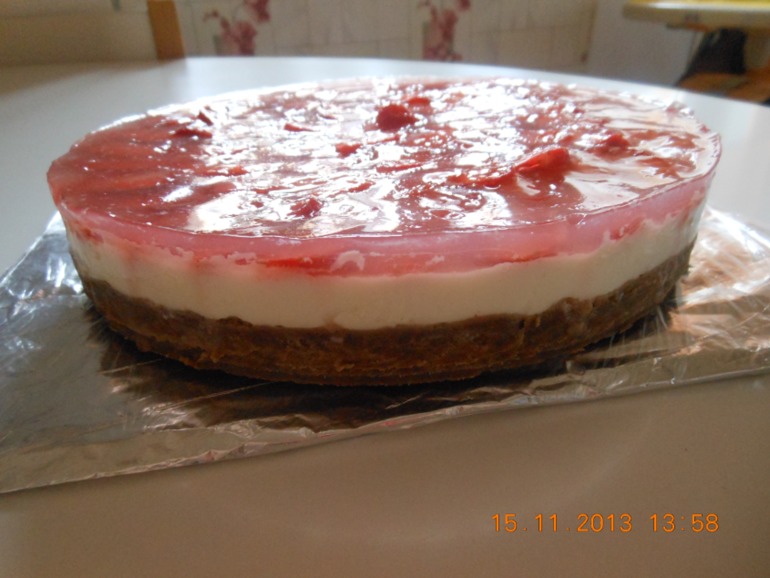 Чизкейк с клубникой!