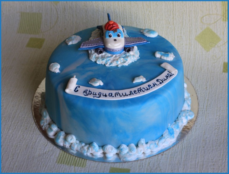 Торт с самолетиком