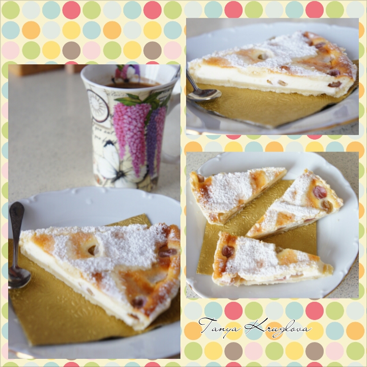 Творожный тарт с виноградом