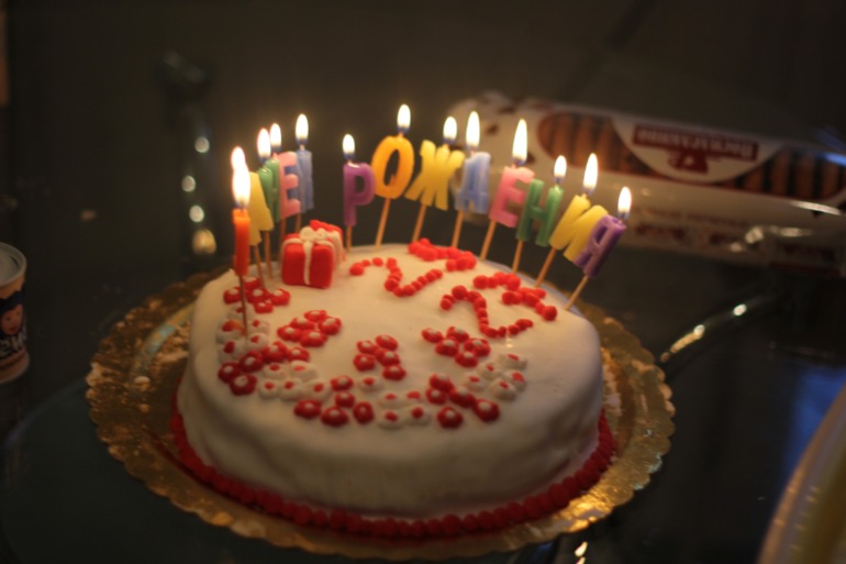 Мой первый тортик с мастикой))