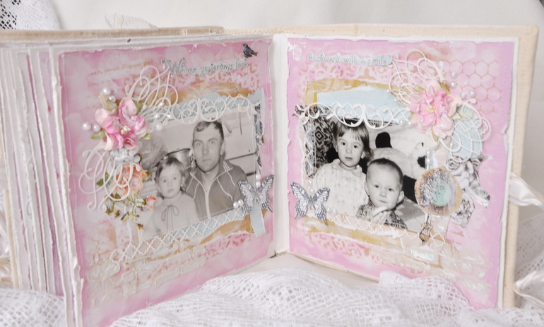 Альбом с детскими фото в стиле Шебби