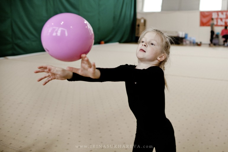 Тренировка по художественной гимнастике. Часть 2.