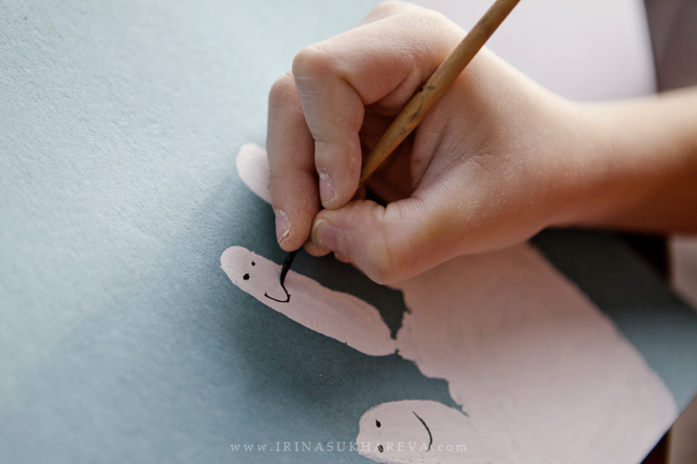 Мастер-класс по созданию новогодней открытки - команда снеговиков