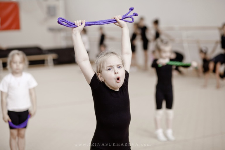 Тренировка по художественной гимнастике. Часть 2.