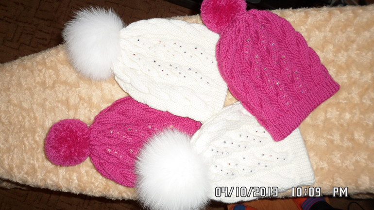 Шапочки к зиме для дочки