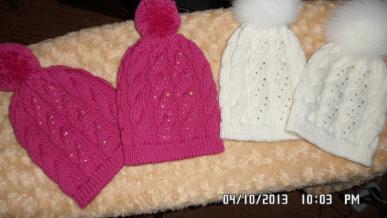 Шапочки к зиме для дочки