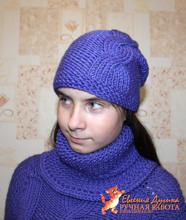 Комплект - шапочка и снуд