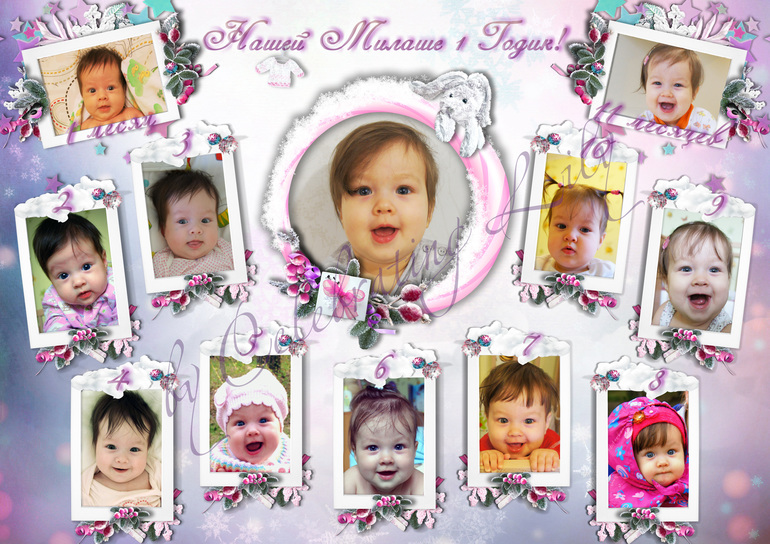 Плакат и макет магнита для зимней Милаши)