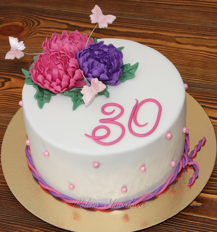 Маленький с хризантемами