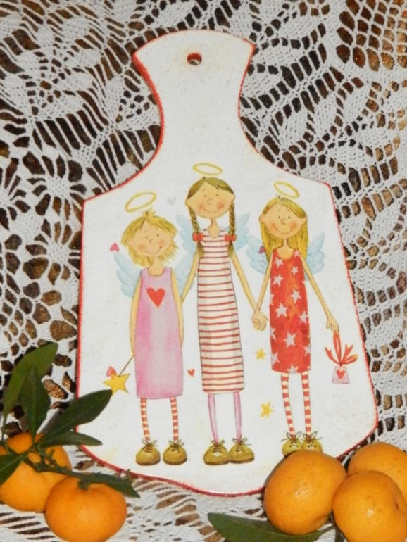 Продолжаю пробовать себя в декупаже )))