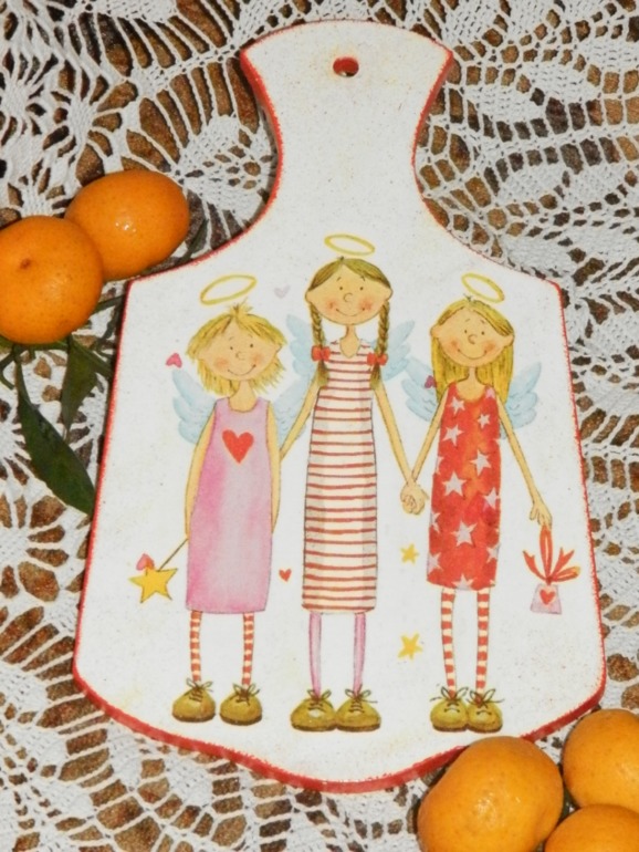 Продолжаю пробовать себя в декупаже )))