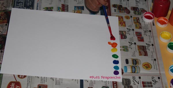 Рисуем радугу красками