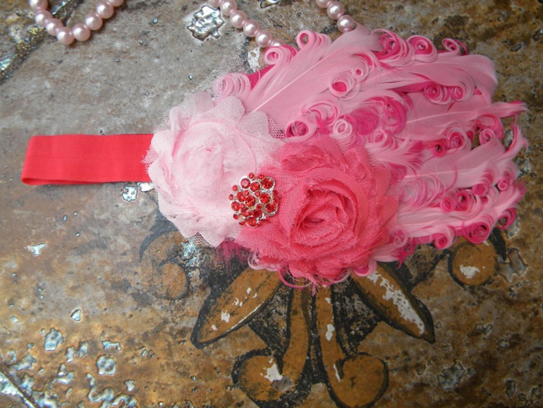 Для самых изысканных модниц!Повязки перьевые со стразами swarowski.