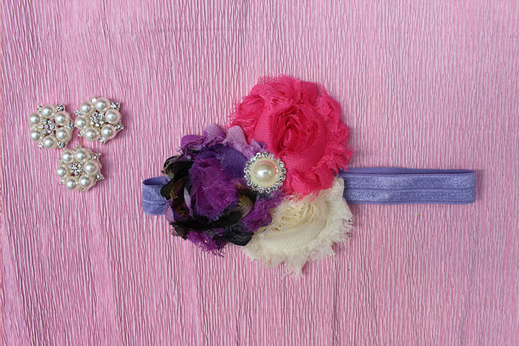 Повязки с цветами и стразами swarowski ручной работы