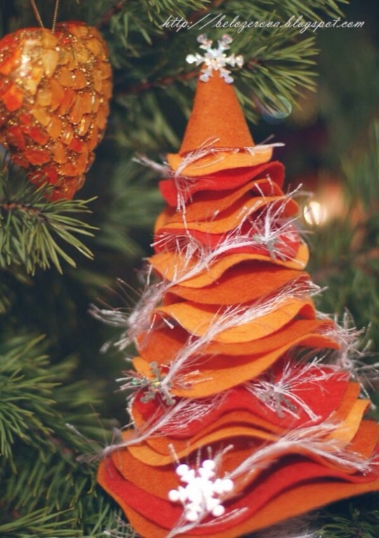 Новогодние игрушки из фетра и не только