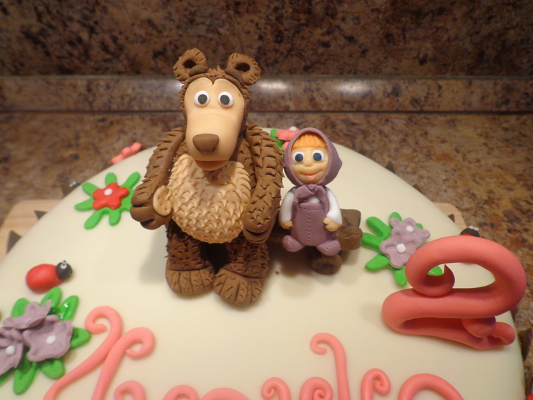 Первый детский тортик "Маша и Медведь"
