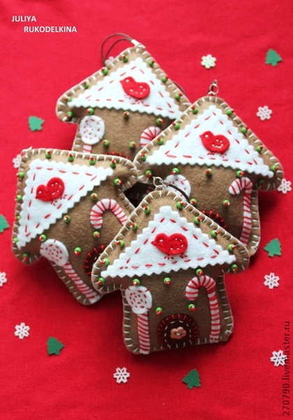 Подборка для вдохновения елочных игрушек и интересных деталей к Новому году из ФЕТРА