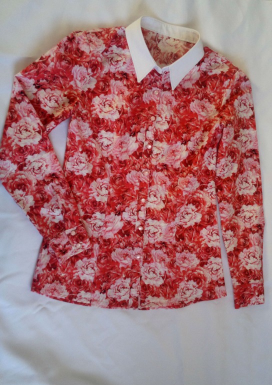 Рубашка "Пионы и Розы".