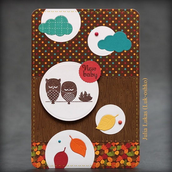 Две работы из осенней бумаги Doodlebug Design