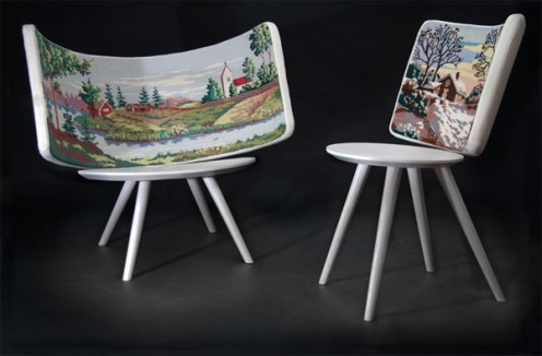 Стулья с вышивкой!