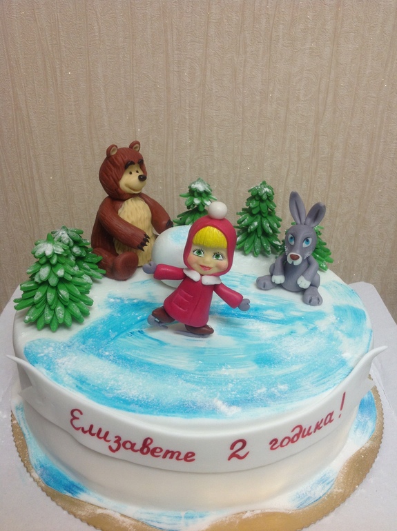 Маша с мишкой зимний вариант)