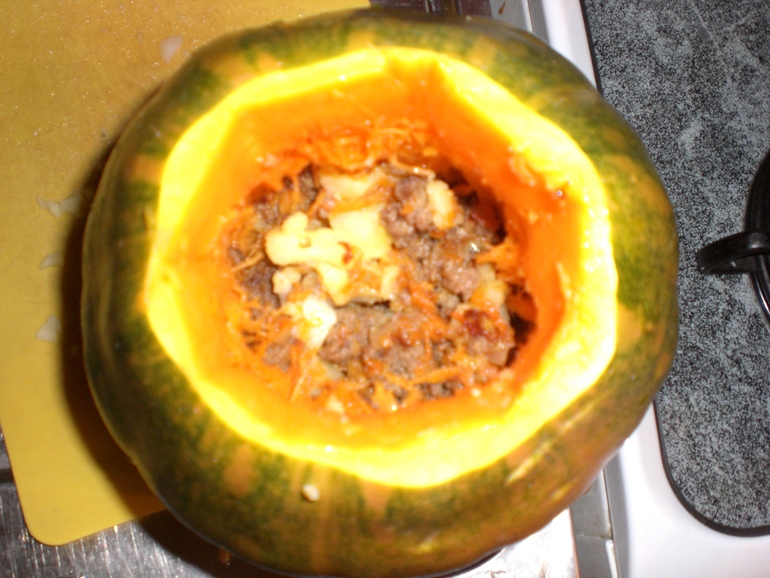 Моя первая фаршированная тыква