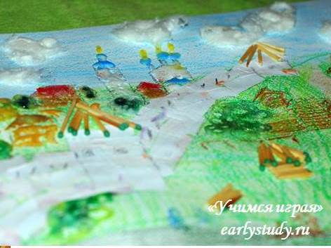 Творчество по картине Васнецова «Лубяной торг на Трубе»