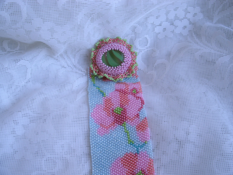 Брошь - галстук "Орхидея"