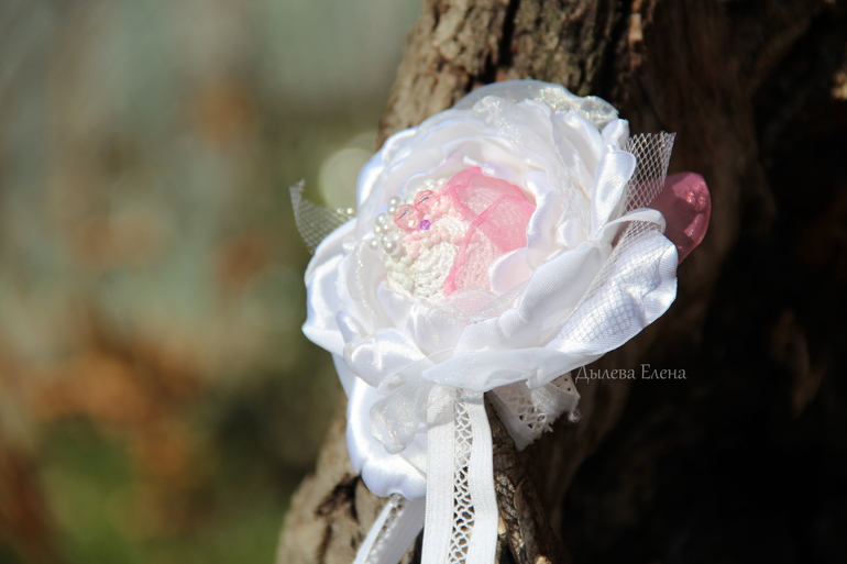 Повязка для маленькой принцессы "Зефирное небо"