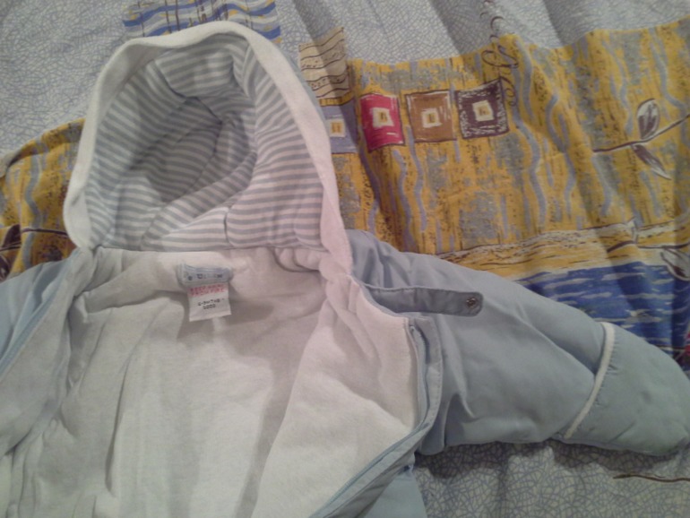 Комбенизон голубой 0-4мес осень/весна 500р