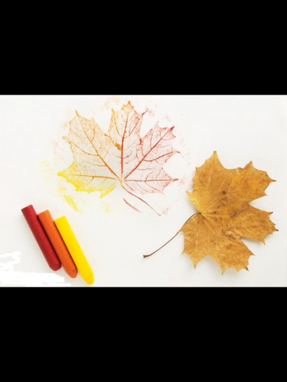 Рисуем листочки с крошкой)))