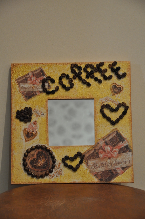 попытка задекупажить зеркало