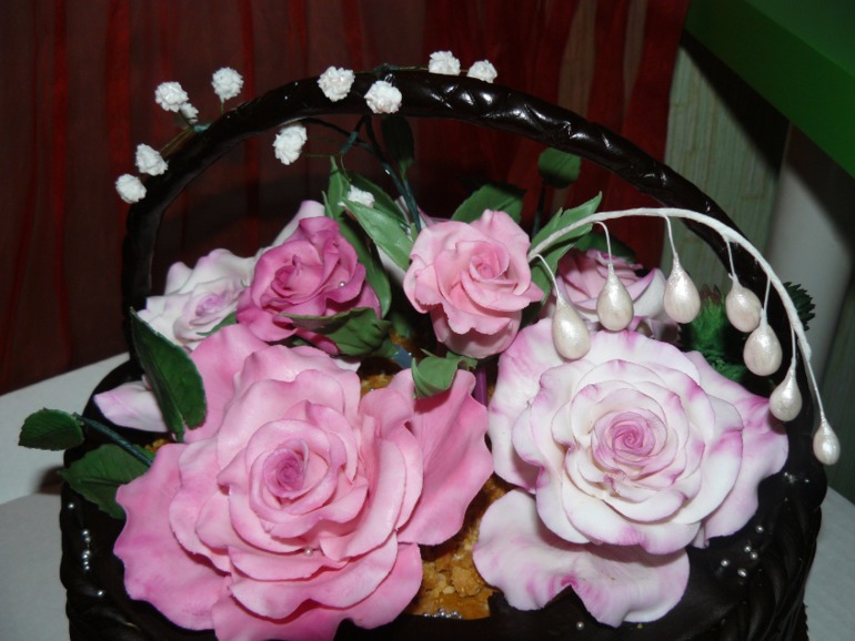 корзина роз