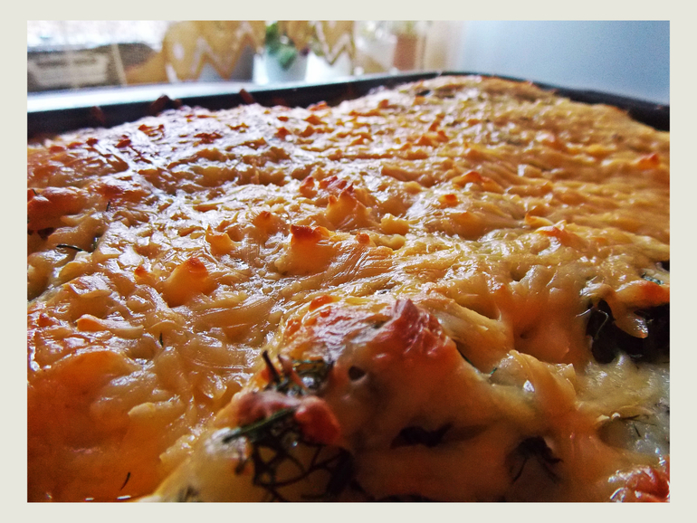 Каннеллони с фаршем под соусом Бешамель
