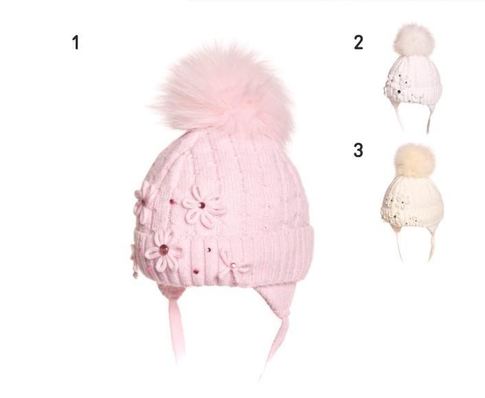 Комплект MOTHERCARE,шапки с песцовым понпонам