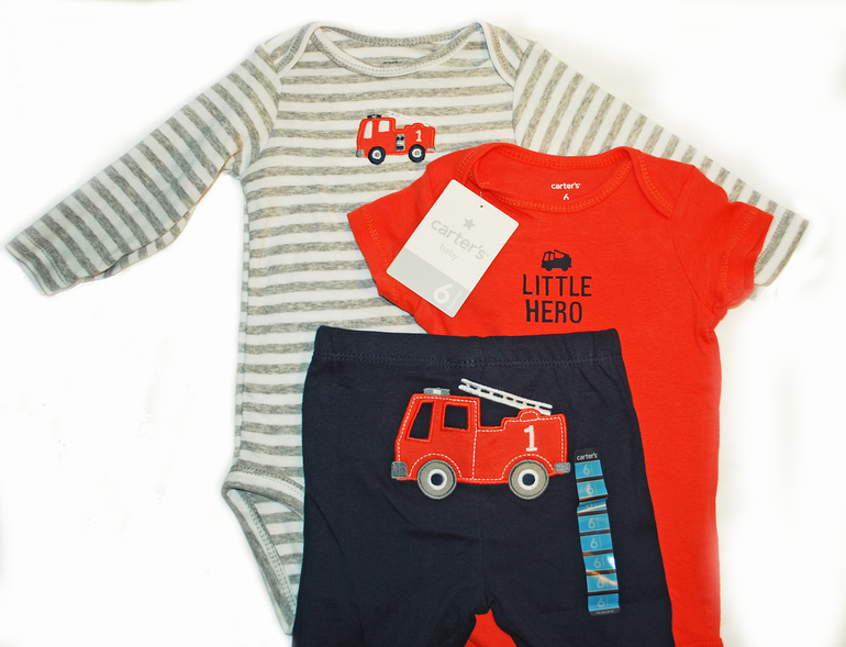 Carters комплект брюки+ 2боди «Пожарная машина»