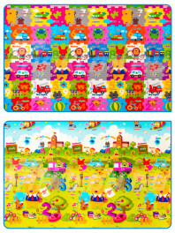 Корейский детский двухсторонний коврик Parklon!