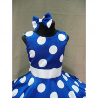 Синее платье в стиле стиляги